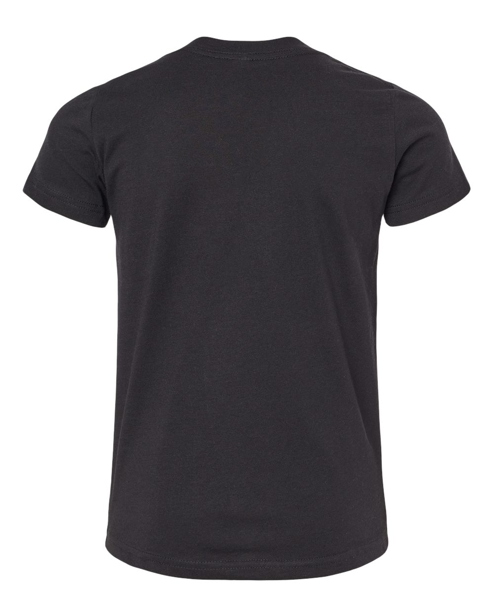 BELLA+CANVAS 3001YCVC youth solid black blend, back view