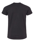 BELLA+CANVAS 3001YCVC youth solid black blend, back view