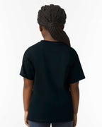 Gildan Youth Softstyle 64000B on model, back