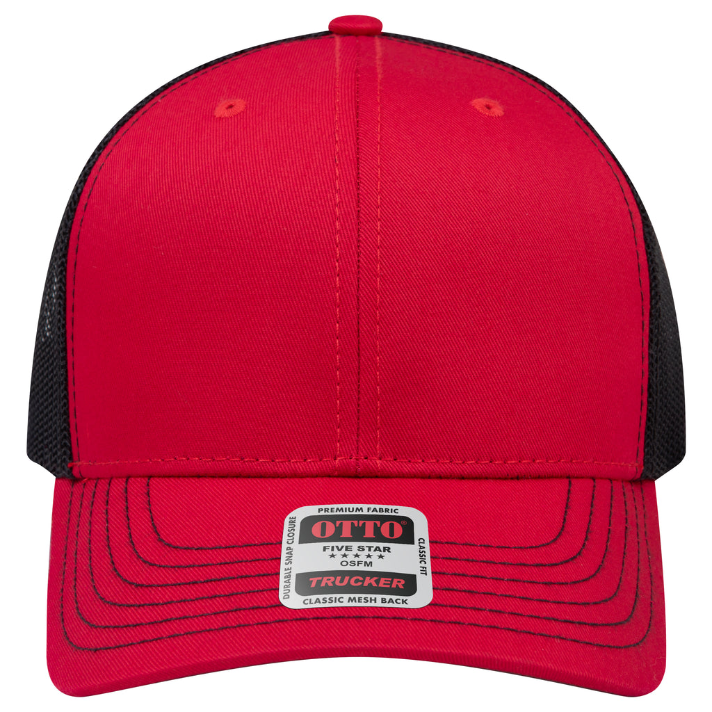 OTTO 112-1 mesh back trucker in Red / Black