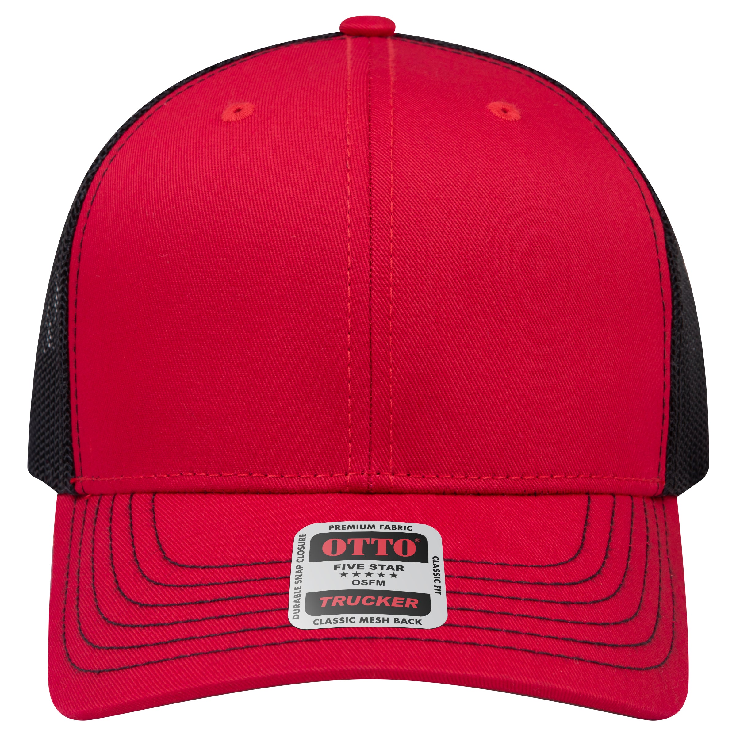 OTTO 112-1 mesh back trucker in Red / Black