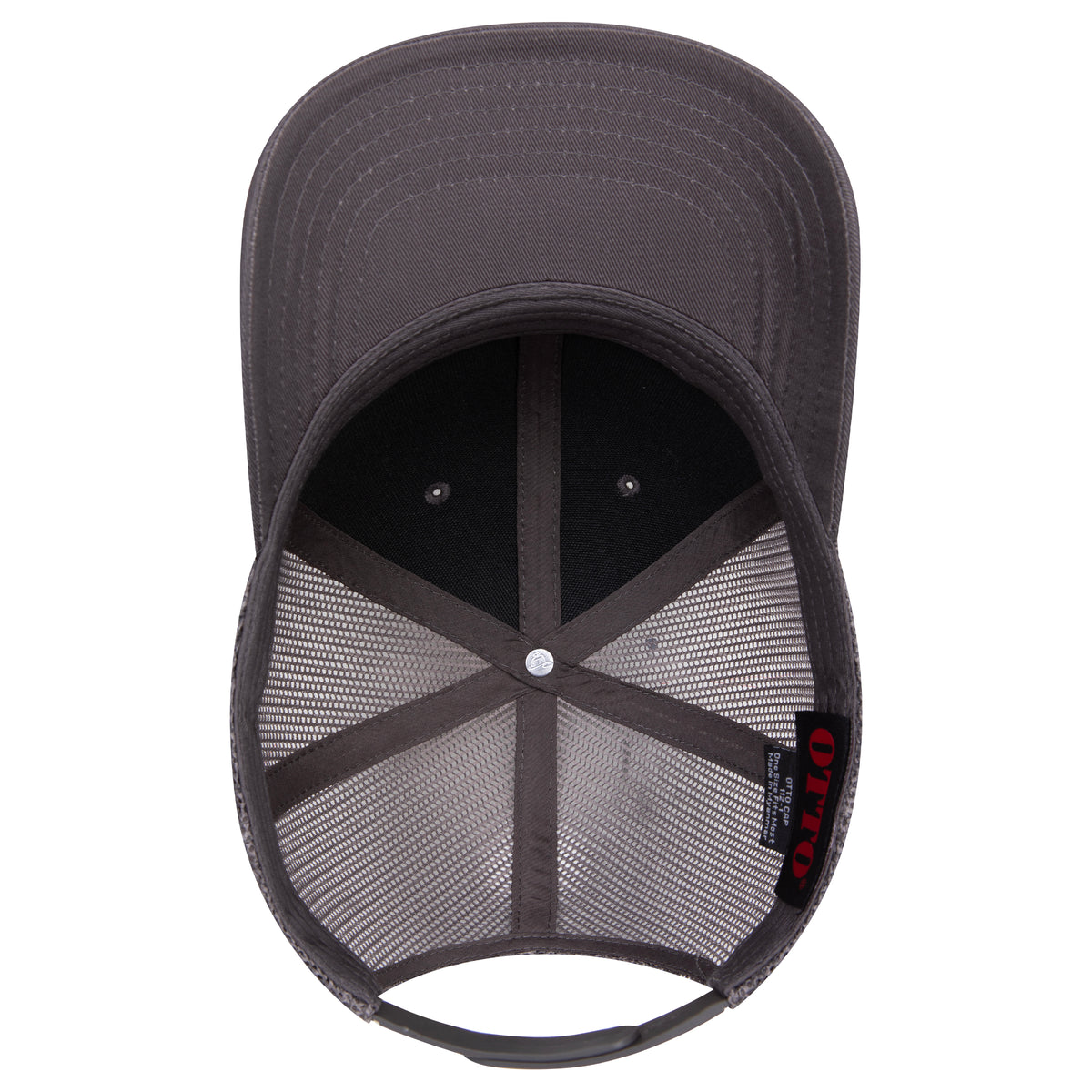 OTTO 112-1 mesh back trucker in Charcoal Gray