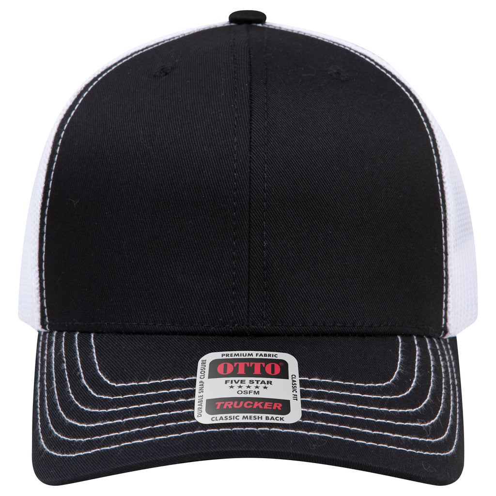 OTTO 112-1 mesh back trucker in Black / White