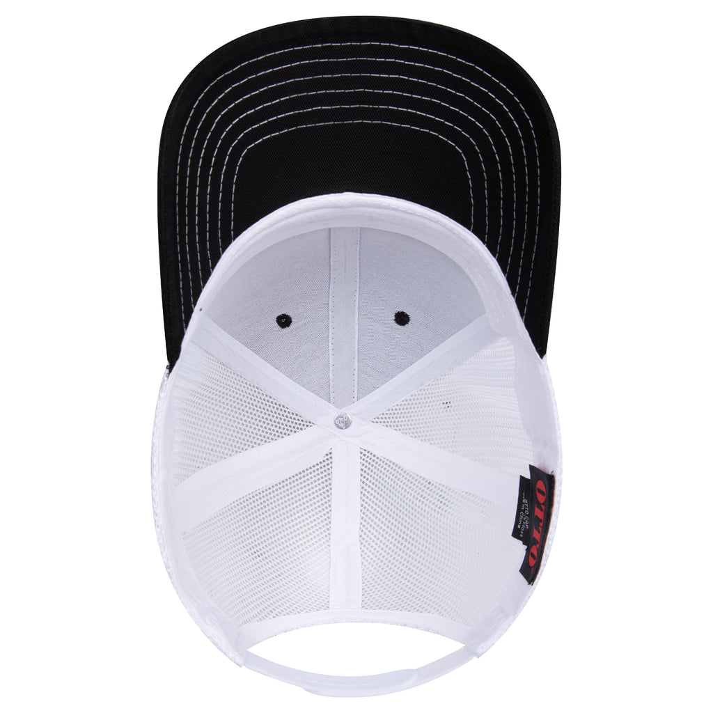 OTTO 112-1 mesh back trucker in Black / White