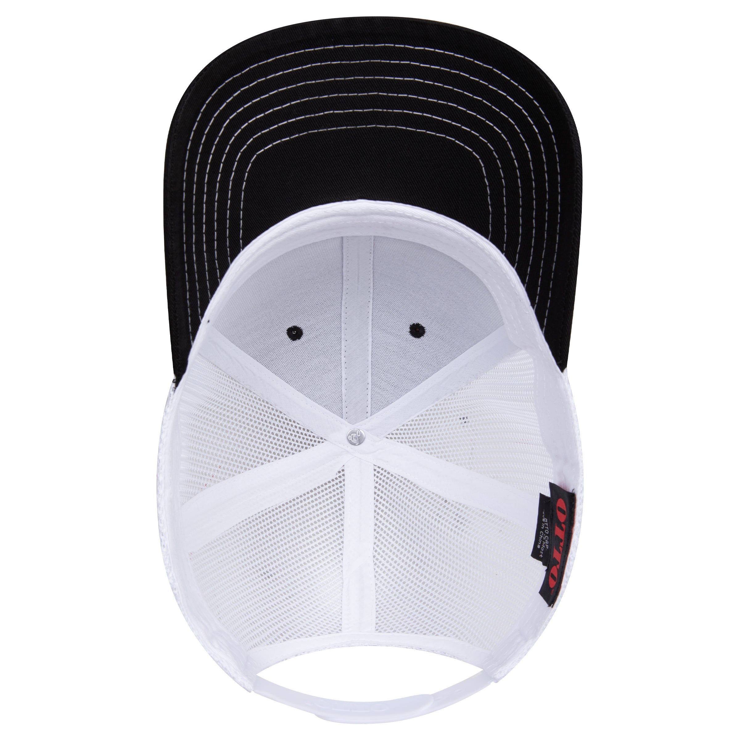 OTTO 112-1 mesh back trucker in Black / White