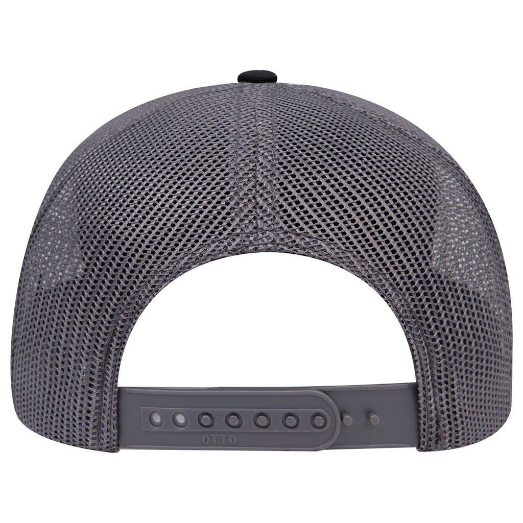 OTTO 112-1 mesh back trucker in Black / Charcoal Gray