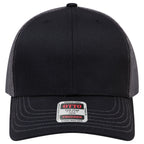 OTTO 112-1 mesh back trucker in Black / Charcoal Gray