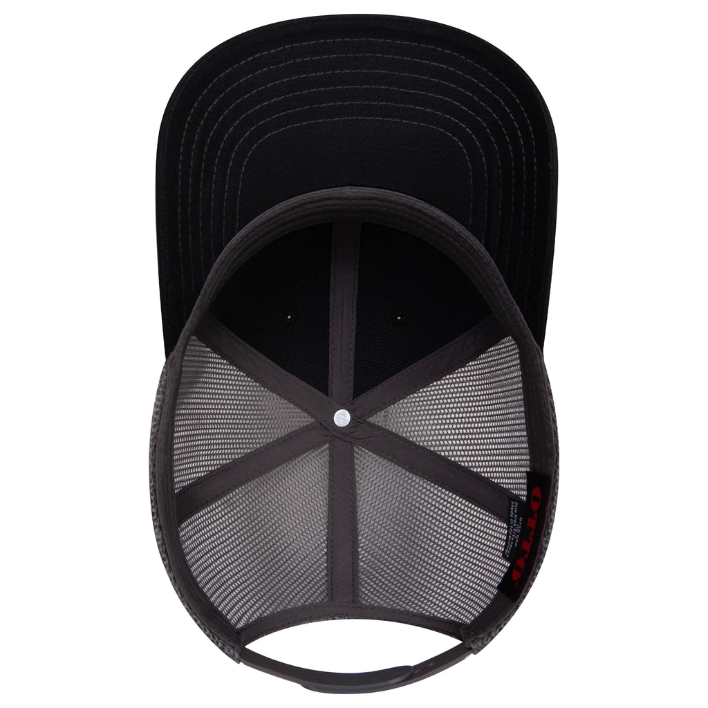 OTTO 112-1 mesh back trucker in Black / Charcoal Gray