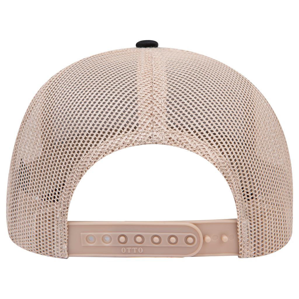 OTTO 112-1 mesh back trucker in Black / Khaki