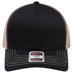 OTTO 112-1 mesh back trucker in Black / Khaki