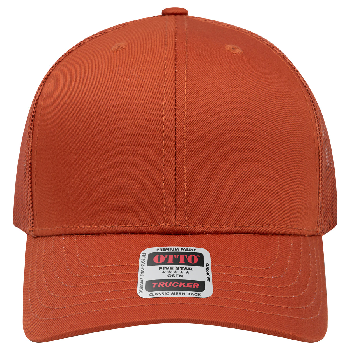 OTTO 112-1 mesh back trucker in Texas Orange