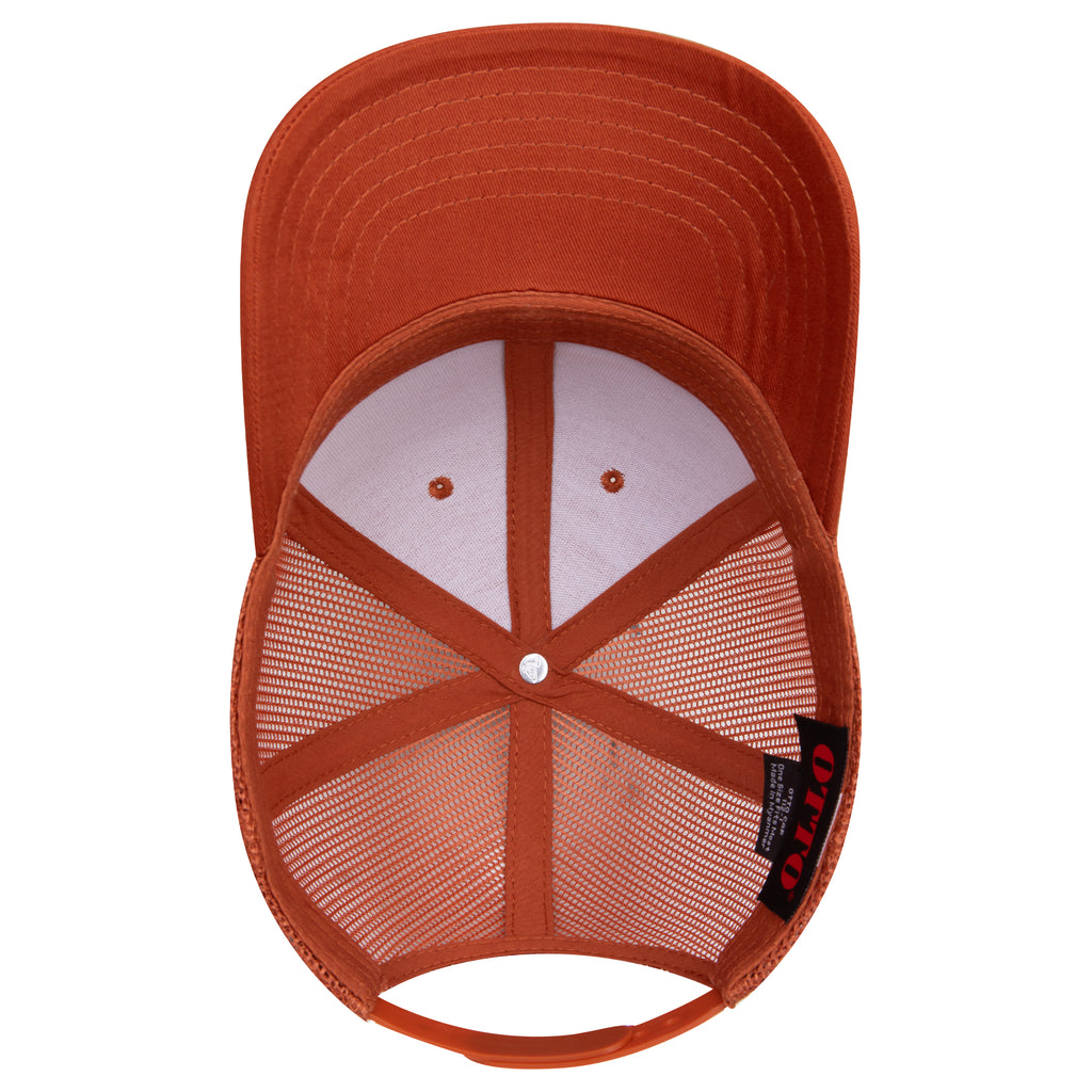 OTTO 112-1 mesh back trucker in Texas Orange