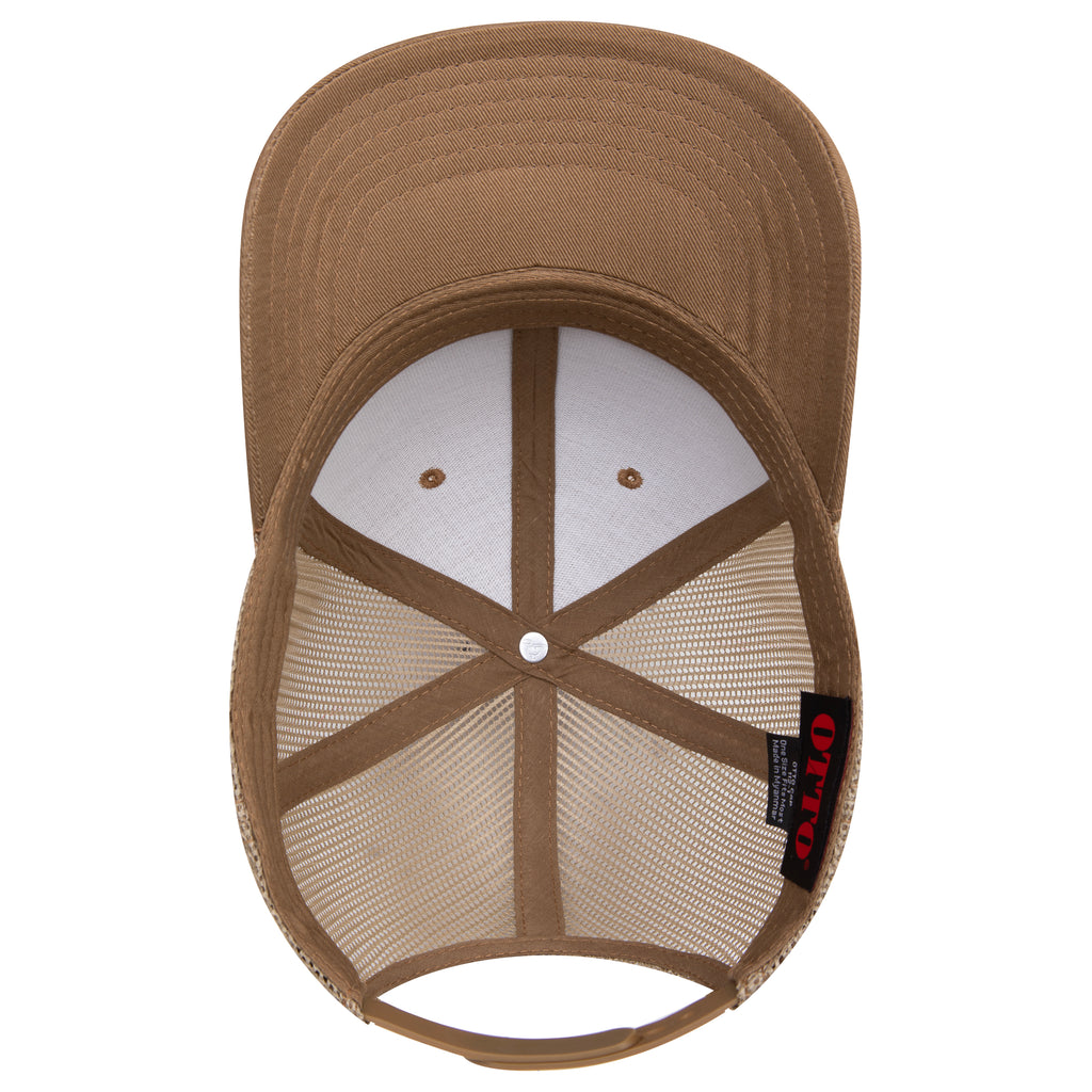 OTTO 112-1 mesh back trucker in Coyote Brown