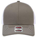OTTO 112-1 mesh back trucker in Olive Green / White
