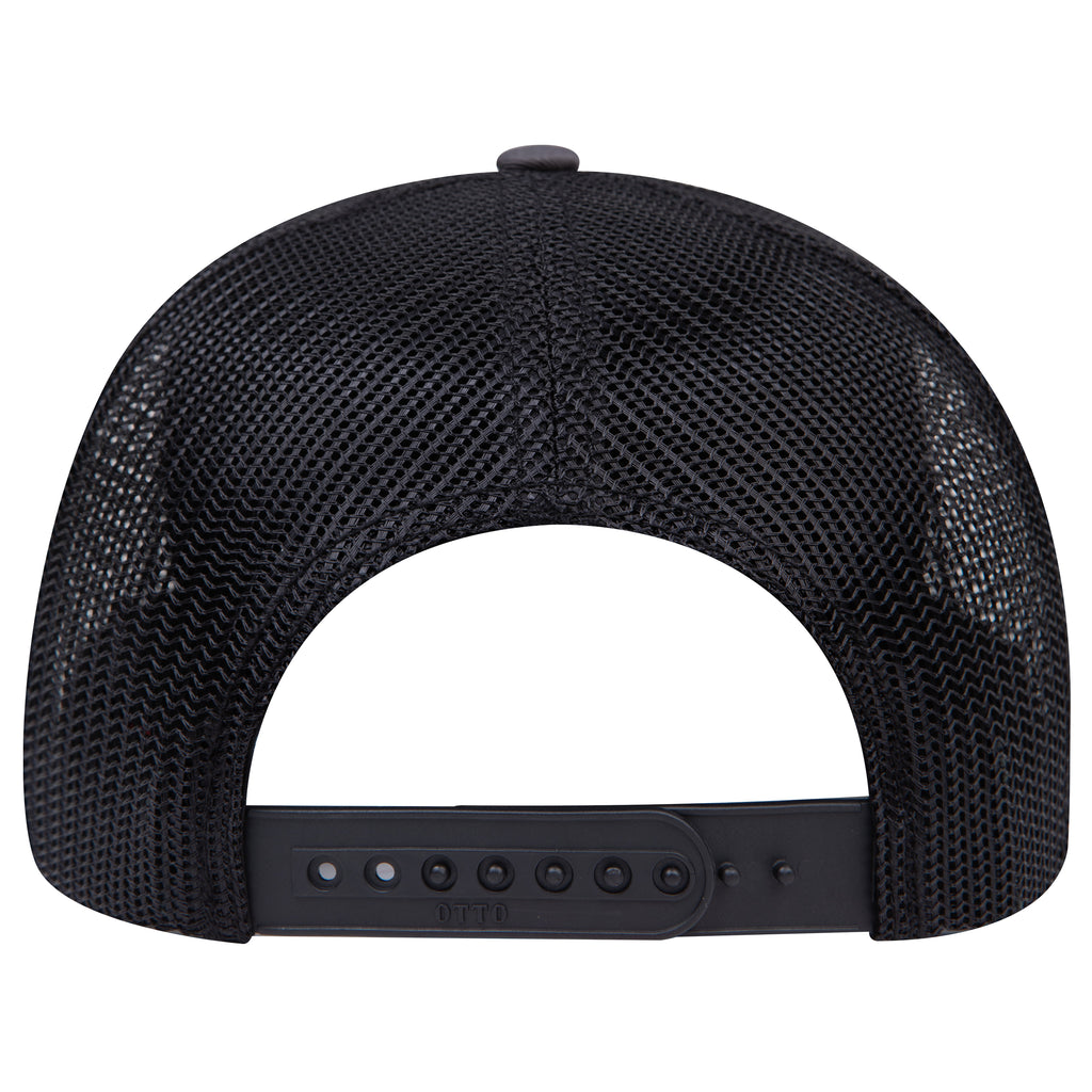 OTTO 112-1 mesh back trucker in Charcoal Gray / Black