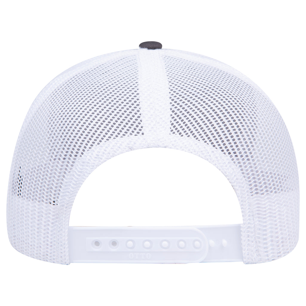 OTTO 112-1 mesh back trucker in Charcoal Gray / White