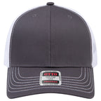 OTTO 112-1 mesh back trucker in Charcoal Gray / White