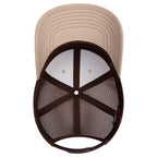 OTTO 112-1 mesh back trucker in Khaki / Dark Brown