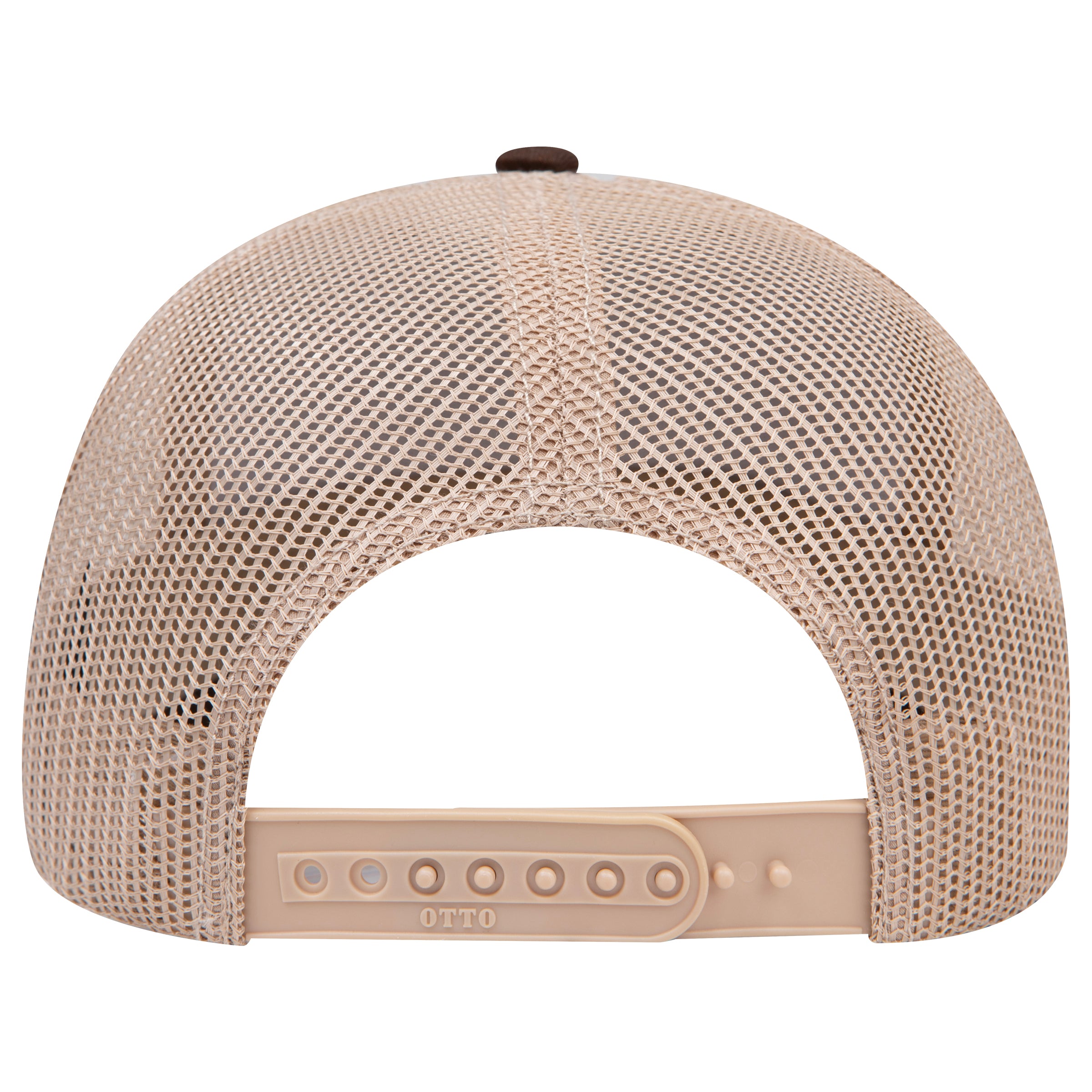 OTTO 112-1 mesh back trucker in Dark Brown / Khaki