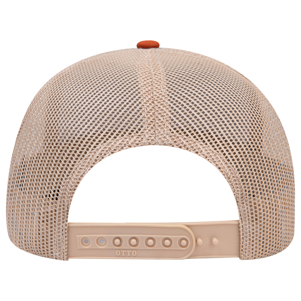 OTTO 112-1 mesh back trucker in Texas Orange / Khaki