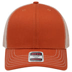 OTTO 112-1 mesh back trucker in Texas Orange / Khaki