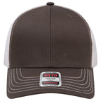 OTTO 112-1 mesh back trucker in Dark Olive Green / Light Khaki