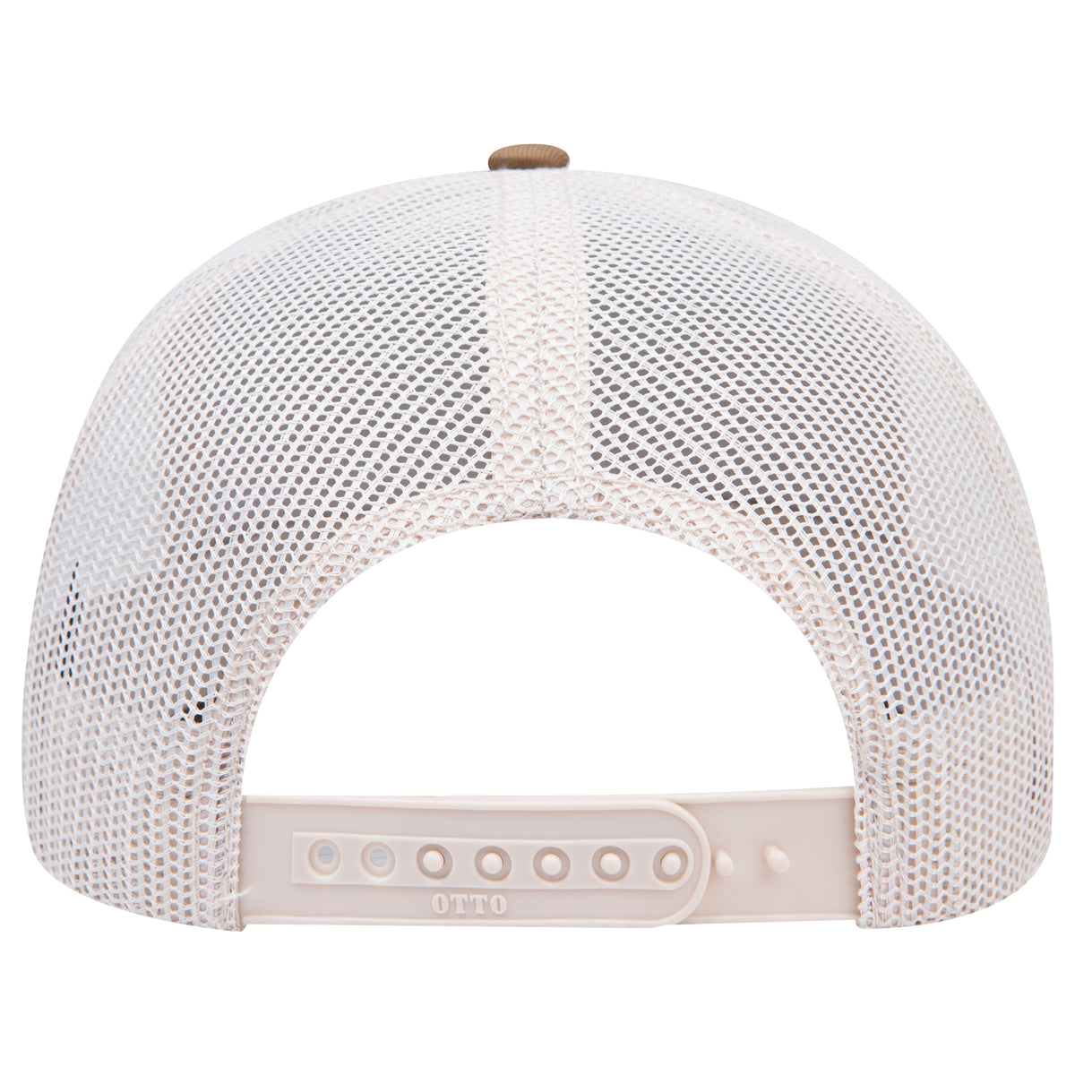 OTTO 112-1 mesh back trucker in Coyote Brown / Light Khaki