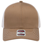 OTTO 112-1 mesh back trucker in Coyote Brown / Light Khaki