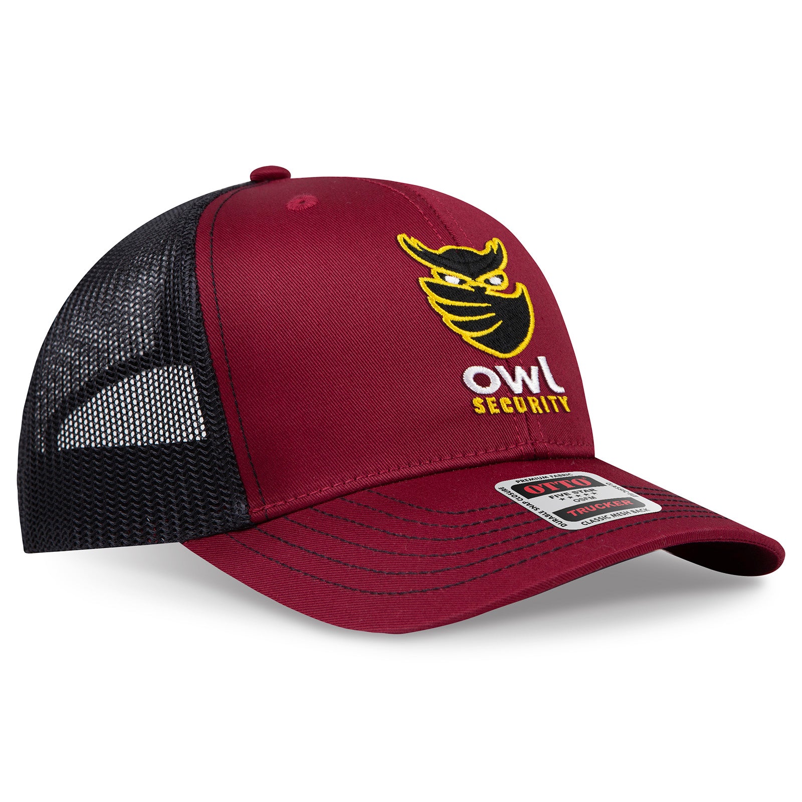 OTTO 112-1 mesh back trucker, snap and mesh detail