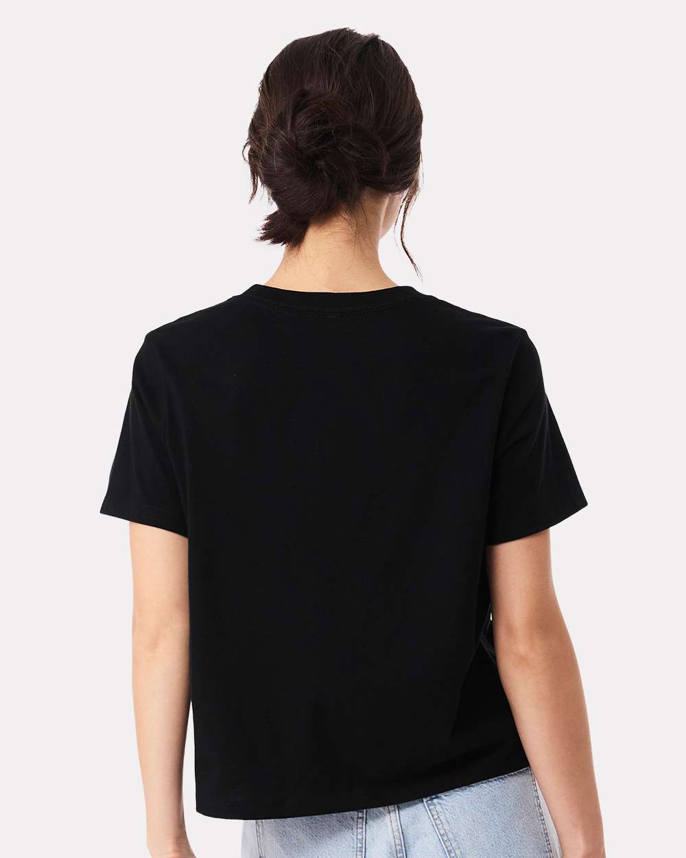 BELLA+CANVAS 6110 black on model, back