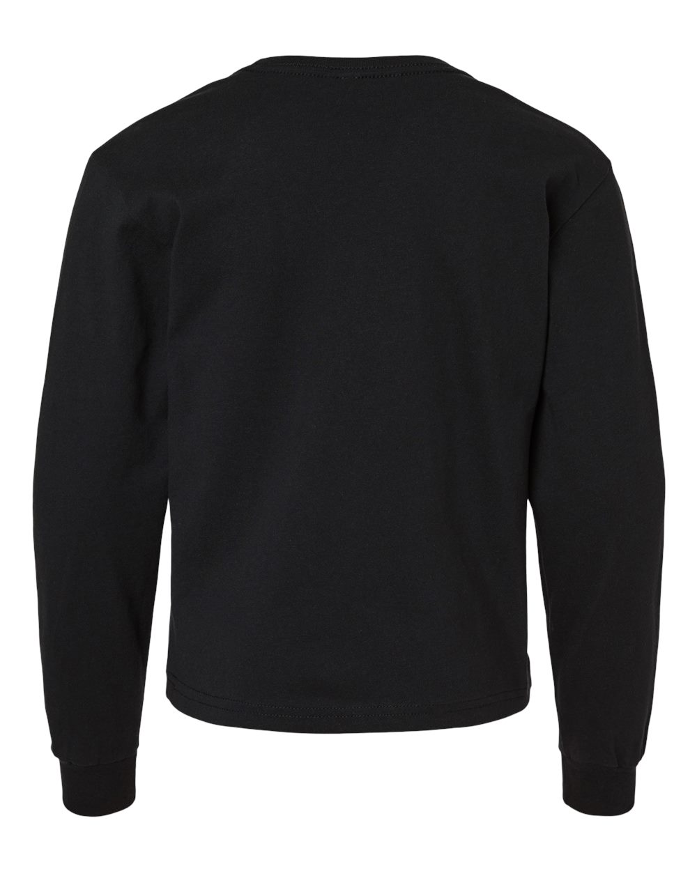 BELLA+CANVAS 3511Y youth long sleeve black, back view