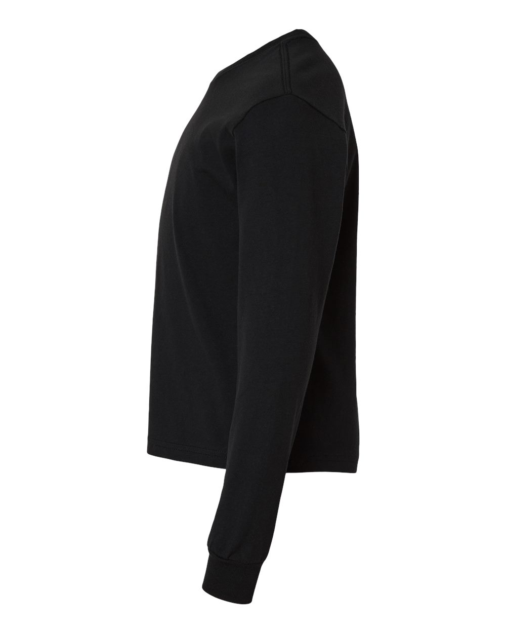 BELLA+CANVAS 3511Y youth long sleeve black, side detail