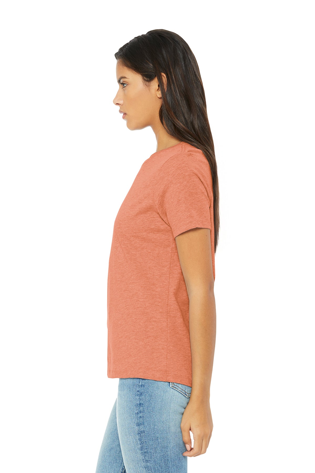 BELLA+CANVAS Women's Relaxed CVC Tee BC6400CVC — Heather Sunset