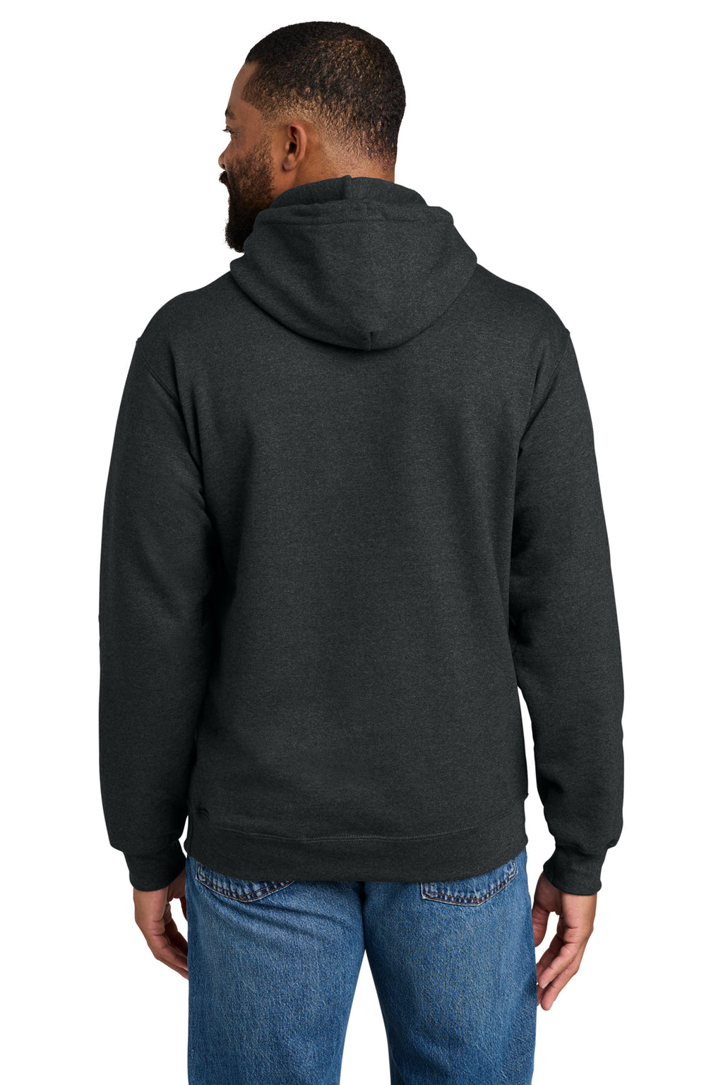 Port & Company Essential Fleece Pullover Hoodie PC90H — Black Heather