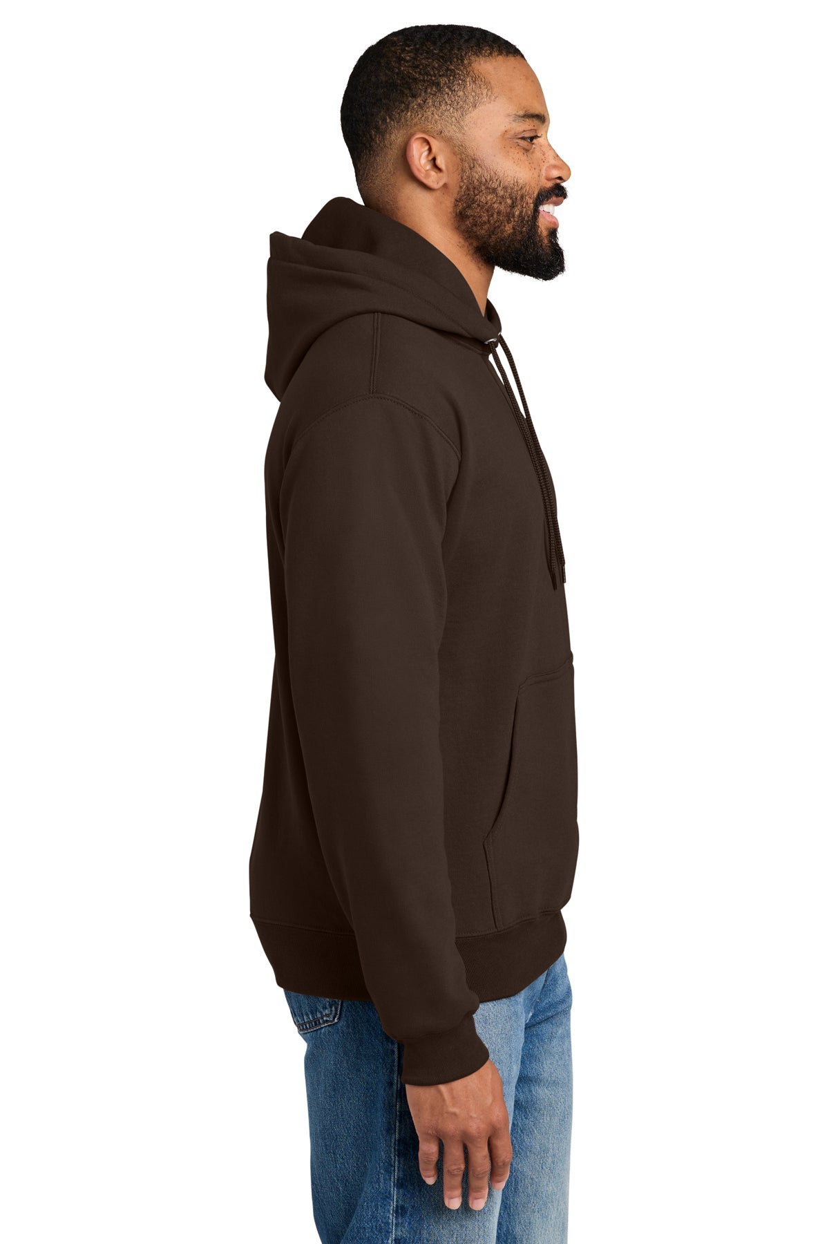 Port & Company Essential Fleece Pullover Hoodie PC90H — Dark Choc/ Brown