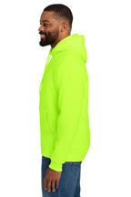 Port & Company Essential Fleece Pullover Hoodie PC90H — Safety Green