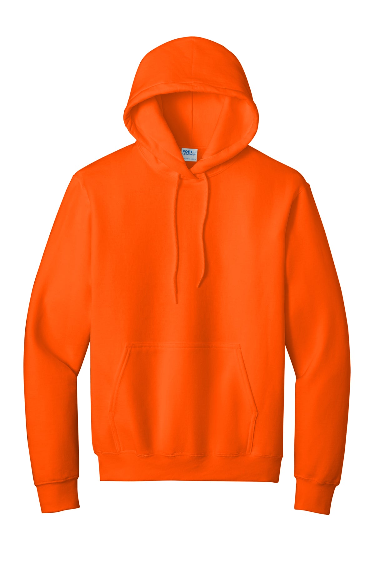 Port & Company Essential Fleece Pullover Hoodie PC90H — Safety Orange