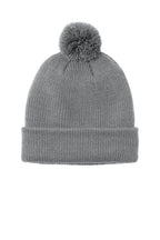 Port Authority Cozy Pom Beanie — Gusty Grey