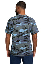 Port & Company Core Cotton Camo Tee PC54C — Woodland Blue Cam