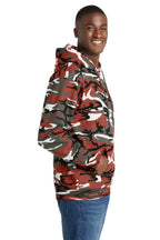 Port & Company Core Fleece Camo Pullover Hoodie PC78HC — Red Camo