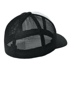 Flexfit Trucker Mesh Cap — Blk/Wh/Blk