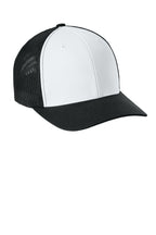 Flexfit Trucker Mesh Cap — Blk/Wh/Blk
