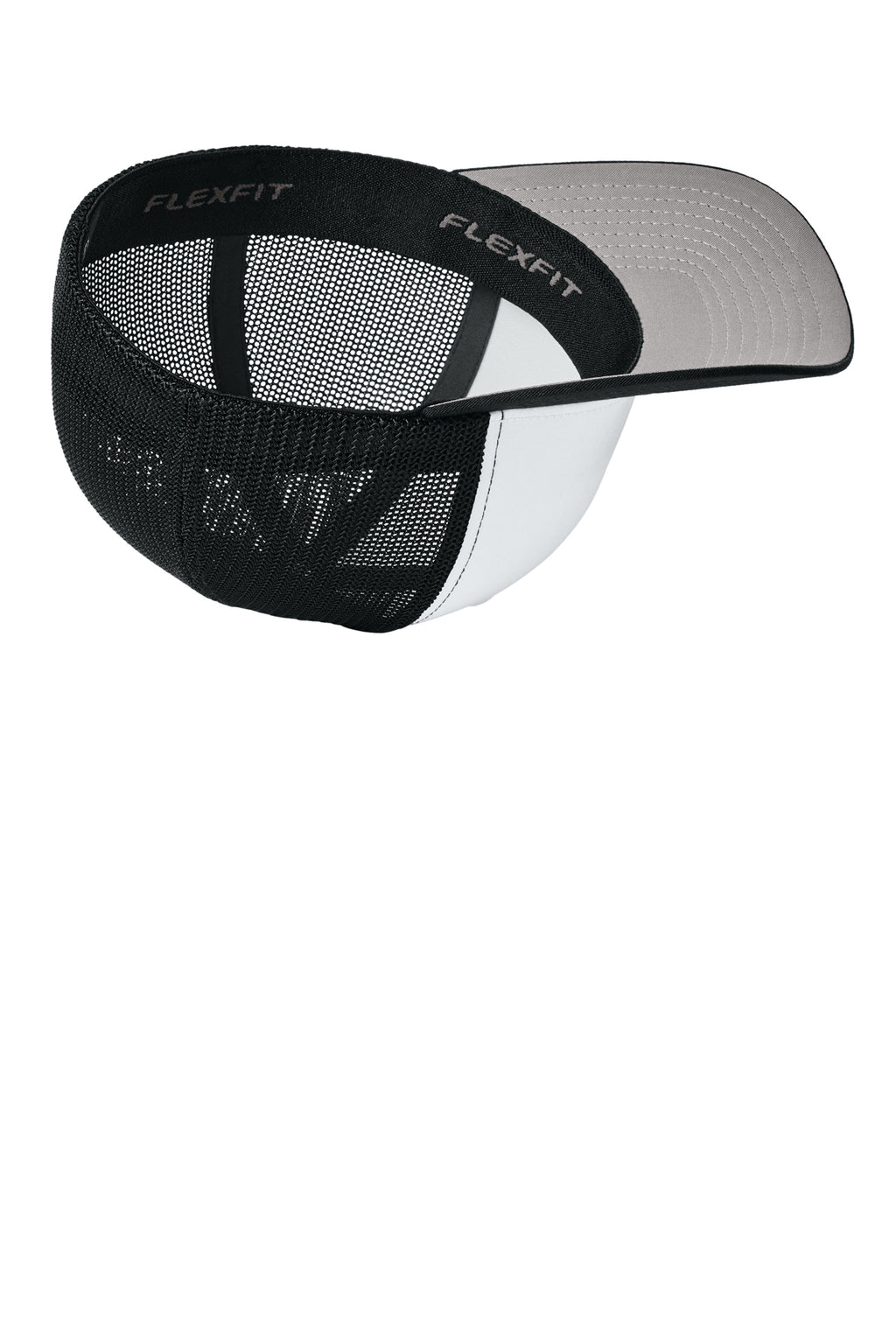 Flexfit Trucker Mesh Cap — Blk/Wh/Blk