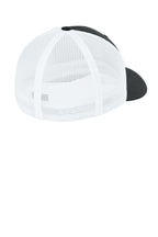 Flexfit Trucker Mesh Cap — Blk/White