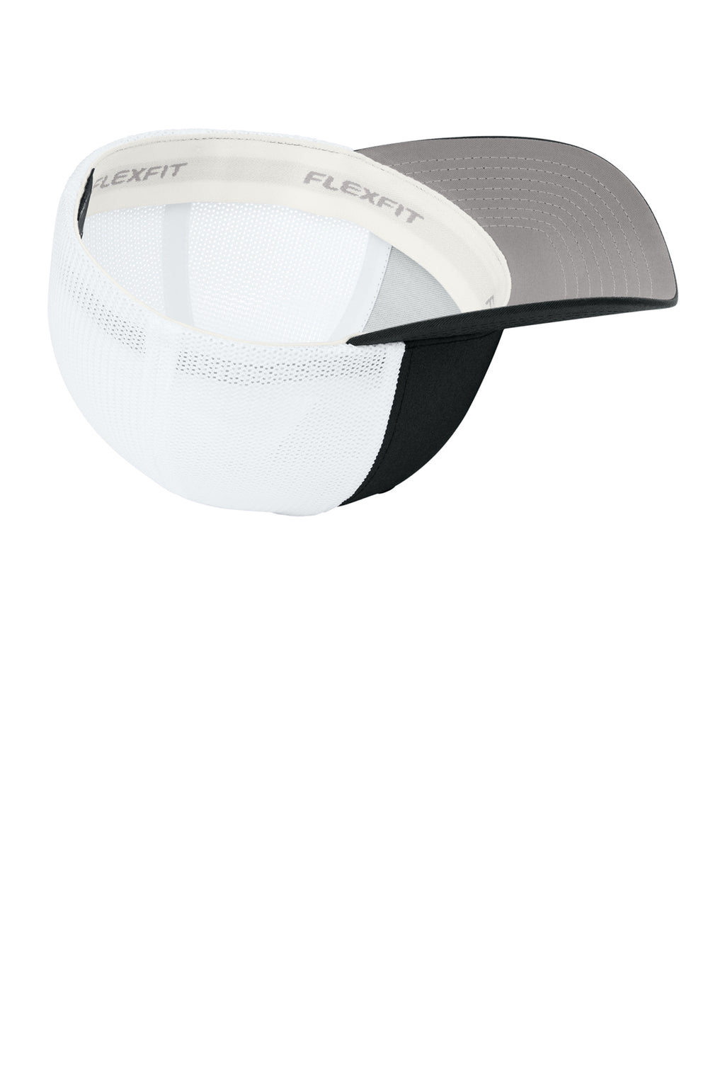 Flexfit Trucker Mesh Cap — Blk/White