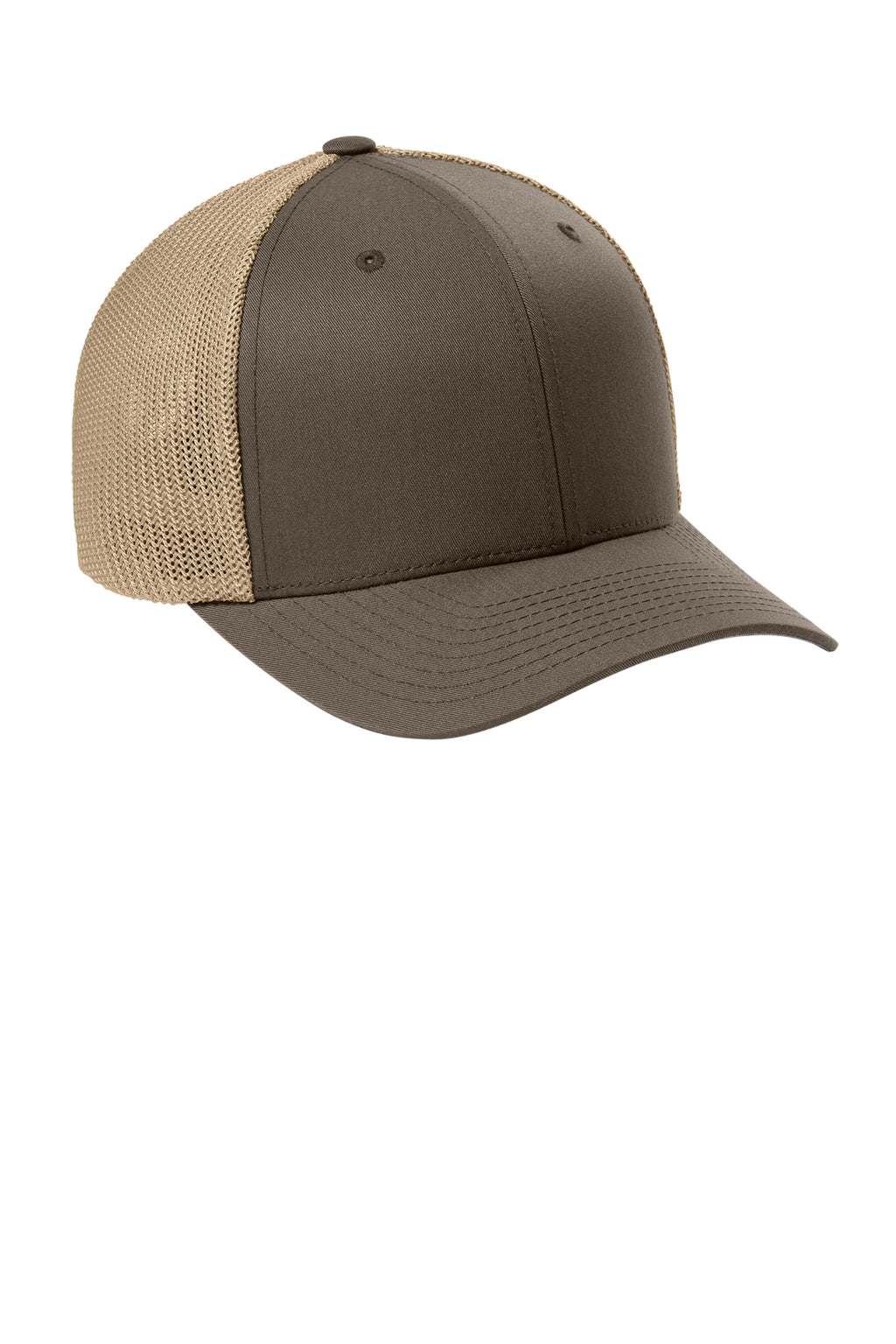Flexfit Trucker Mesh Cap — Brwn/Khaki