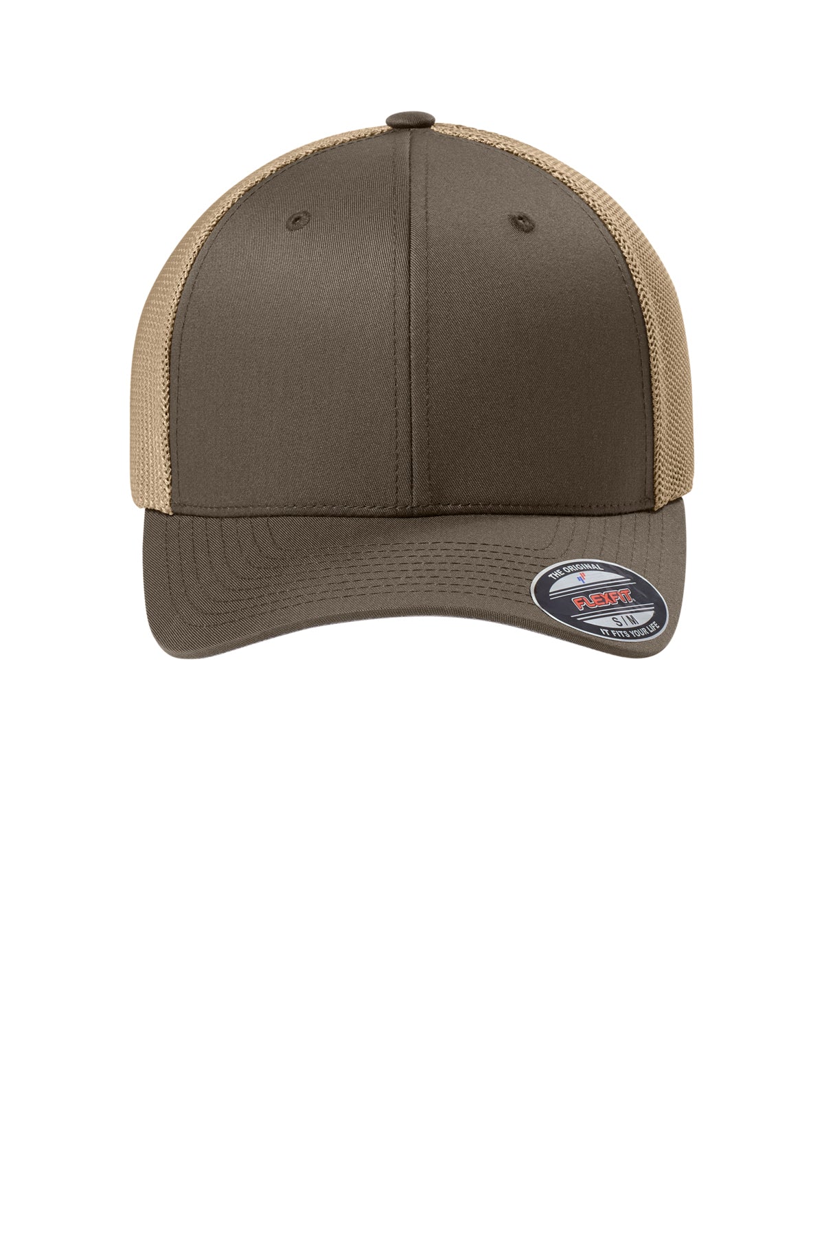 Flexfit Trucker Mesh Cap — Brwn/Khaki
