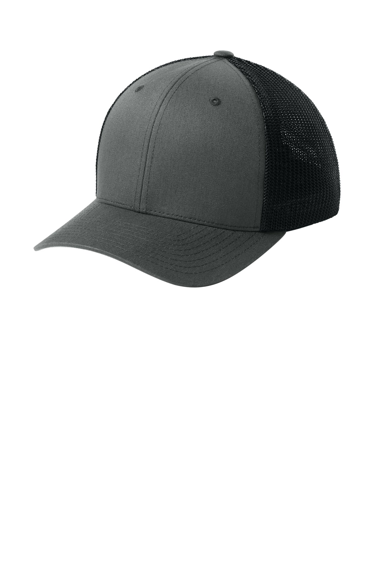 Flexfit Trucker Mesh Cap — Char/Blk