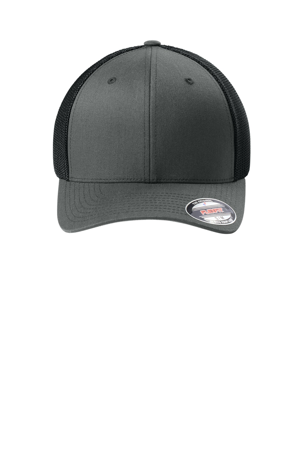 Flexfit Trucker Mesh Cap — Char/Blk