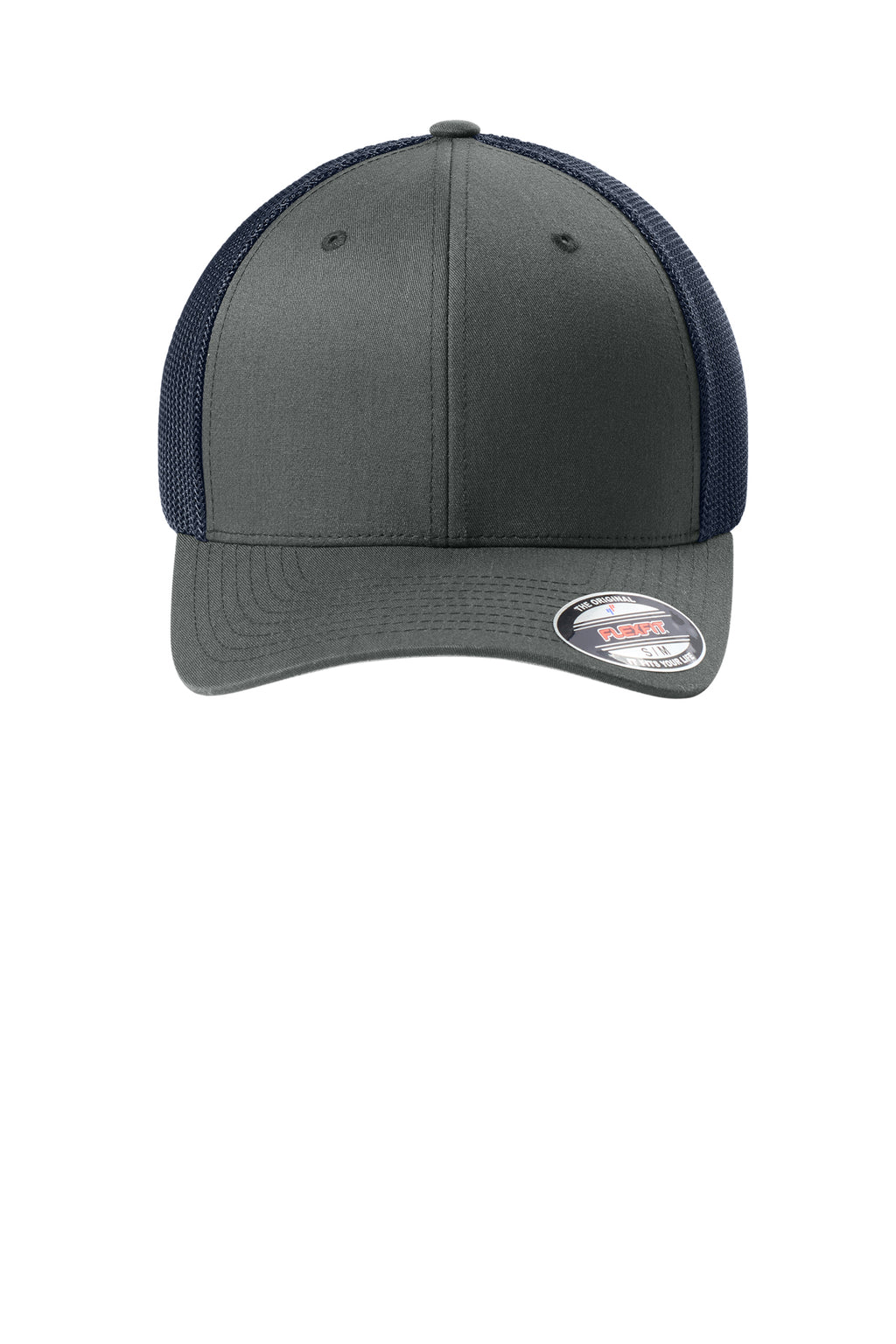 Flexfit Trucker Mesh Cap — Char/Navy